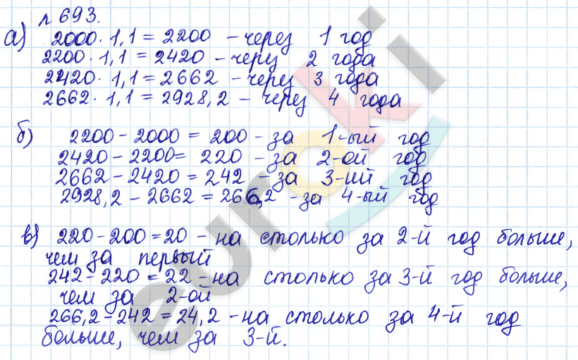 Алгебра 9 класс Дорофеев, Суворова Задание 693