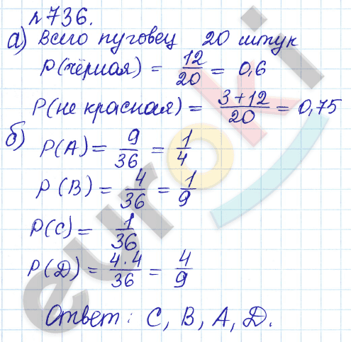 Алгебра 9 класс Дорофеев, Суворова Задание 736