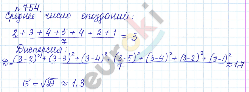 Алгебра 9 класс Дорофеев, Суворова Задание 754