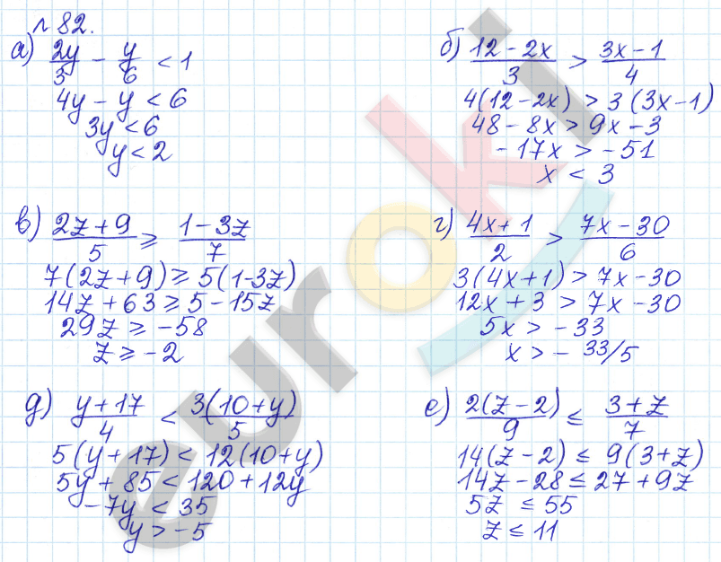 Алгебра 9 класс Дорофеев, Суворова Задание 82