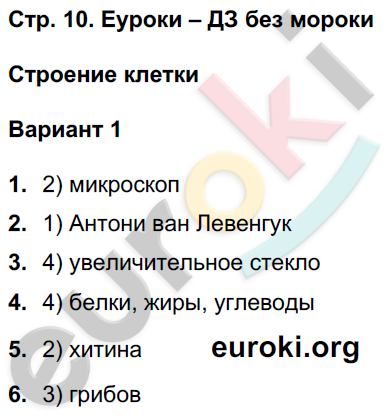 Тетрадь-экзаменатор по биологии 5 класс Сухорукова, Кучменко Страница 10