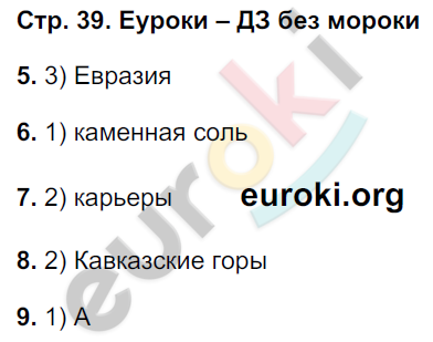 Тетрадь-экзаменатор по географии 5 класс Барабанов Страница 39