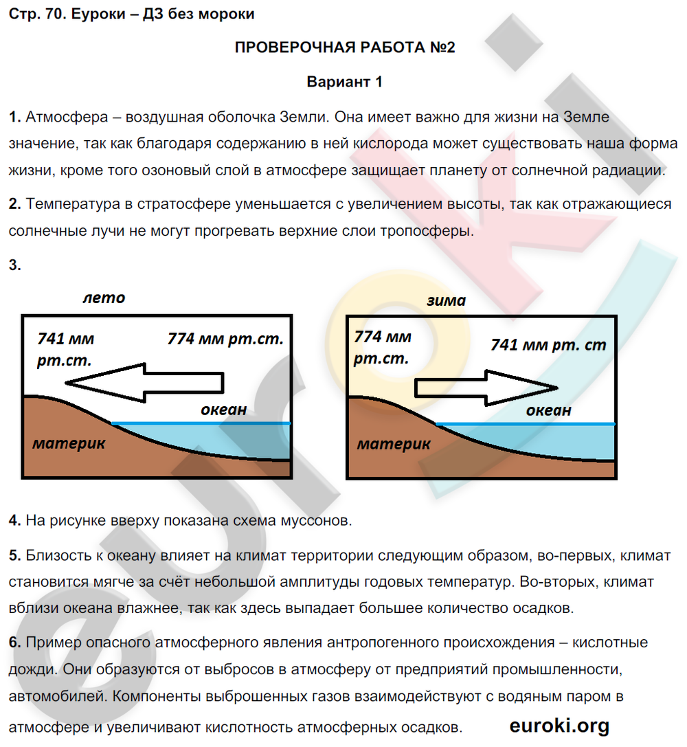 Тетрадь-экзаменатор по географии 5 класс Барабанов Страница 70