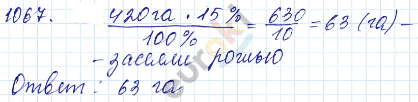 Математика 5 класс. ФГОС Мерзляк, Полонский, Якир Задание 1067