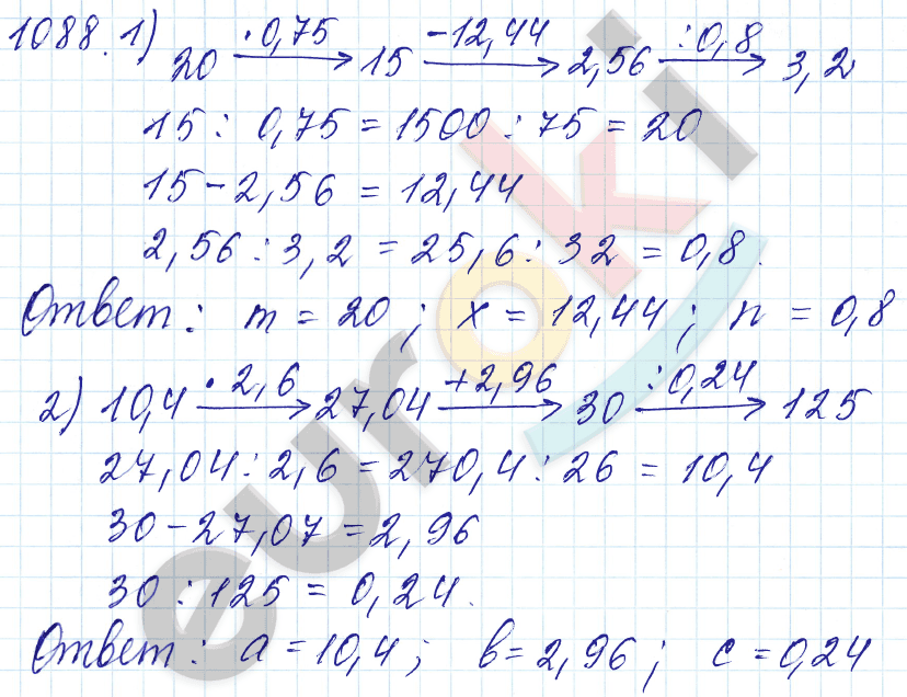 Математика 5 класс. ФГОС Мерзляк, Полонский, Якир Задание 1088