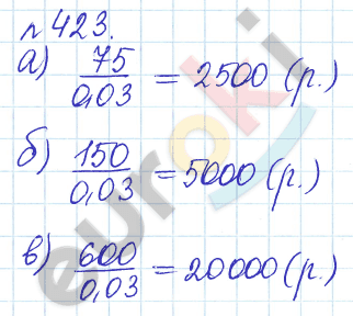 Математика 6 класс. Задачник Бунимович, Кузнецова Задание 423