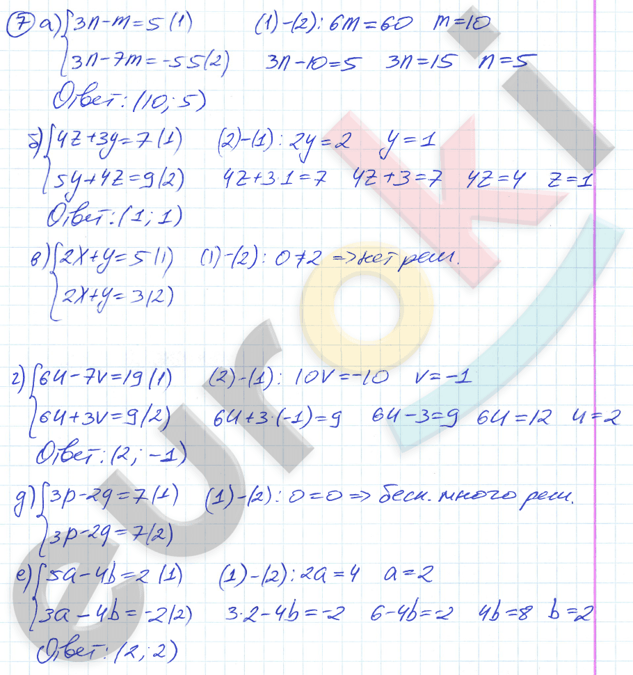 Дидактические материалы по алгебре 8 класс Евстафьева, Карп Задание 7