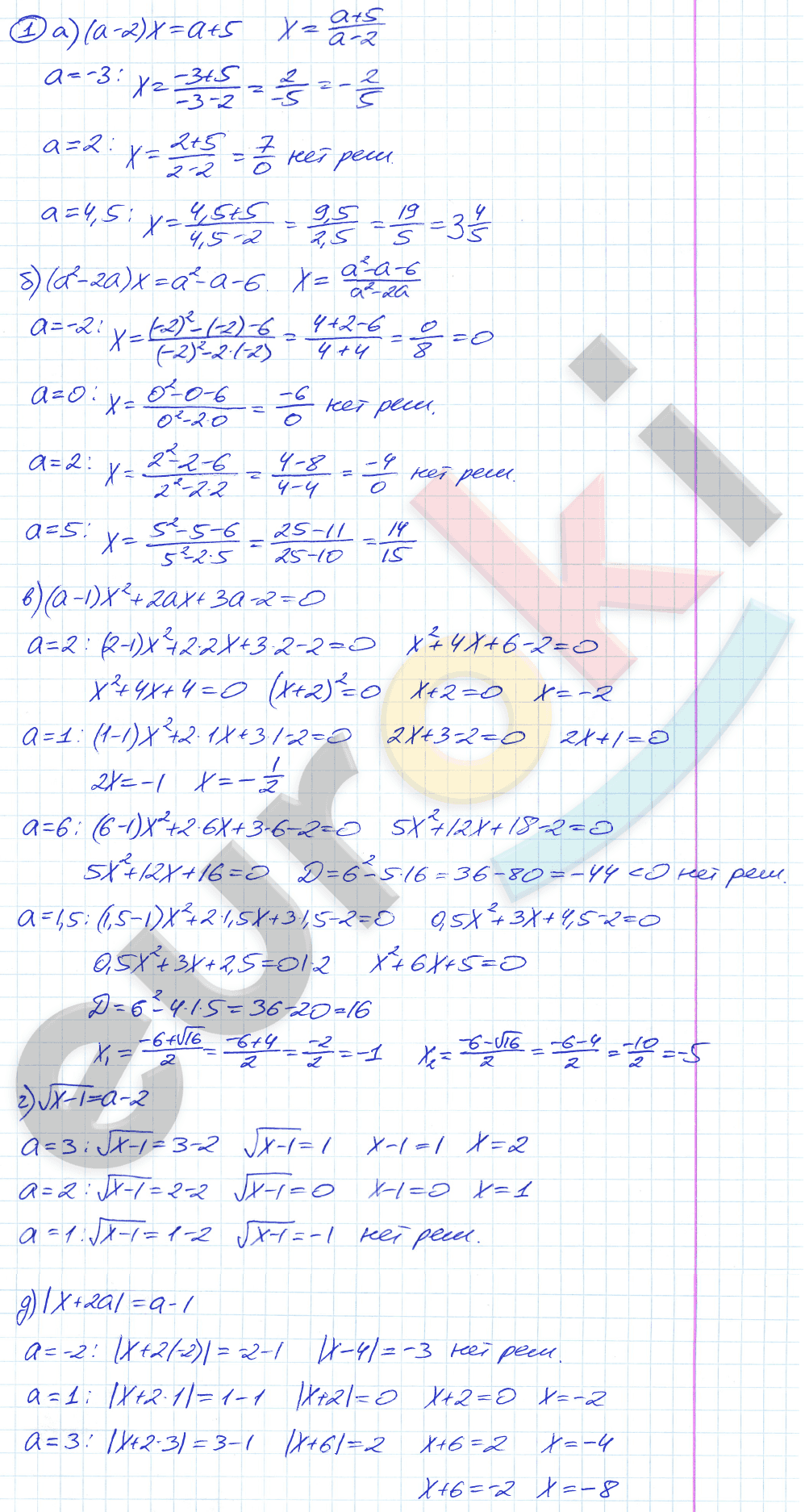 Дидактические материалы по алгебре 8 класс Евстафьева, Карп Задание 1