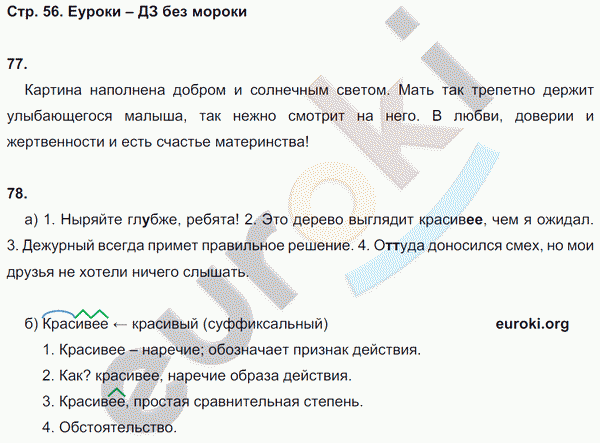 Рабочая тетрадь по русскому языку 7 класс Львов. К учебнику Разумовской Страница 56