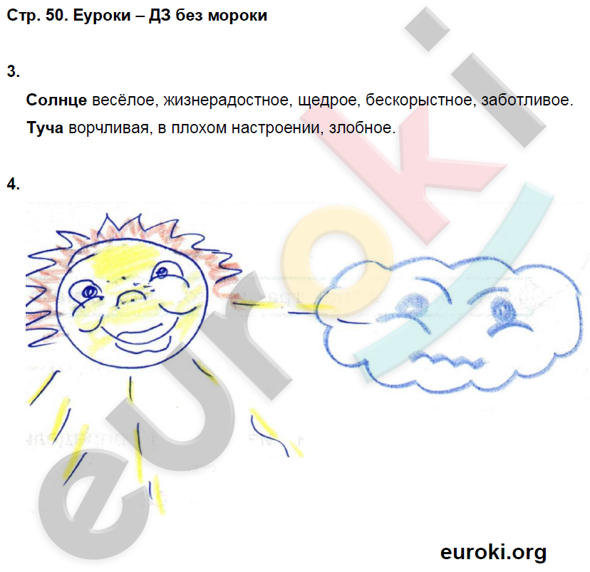 Рабочая тетрадь по литературному чтению 3 класс. Часть 1, 2. ФГОС Кубасова Страница 50