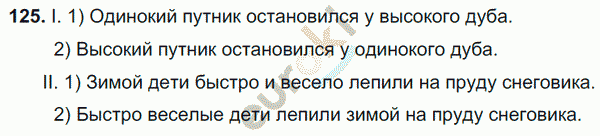 Русский язык 5 класс. Часть 1, 2. ФГОС Ладыженская, Баранов Задание 125