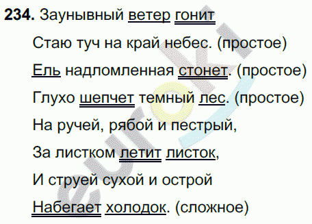 Русский язык 5 класс. Часть 1, 2. ФГОС Ладыженская, Баранов Задание 234