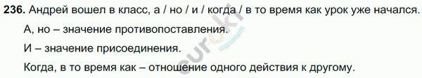 Русский язык 5 класс. Часть 1, 2. ФГОС Ладыженская, Баранов Задание 236