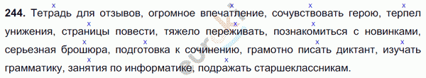 Русский язык 5 класс. Часть 1, 2. ФГОС Ладыженская, Баранов Задание 244