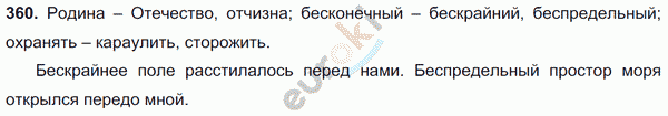 Русский язык 5 класс. Часть 1, 2. ФГОС Ладыженская, Баранов Задание 360