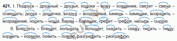 Русский язык 5 класс. Часть 1, 2. ФГОС Ладыженская, Баранов Задание 421