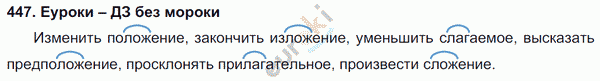 Русский язык 5 класс. Часть 1, 2. ФГОС Ладыженская, Баранов Задание 447