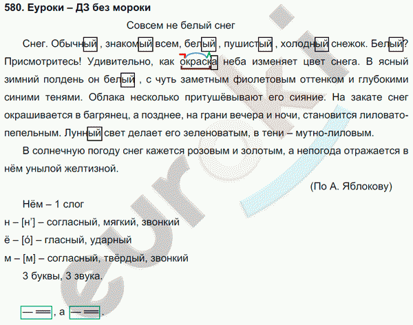 Русский язык 5 класс. Часть 1, 2. ФГОС Ладыженская, Баранов Задание 580