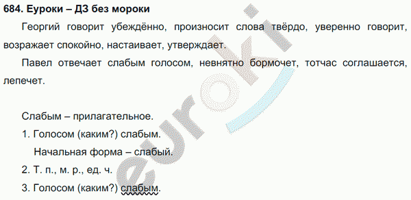 Русский язык 5 класс. Часть 1, 2. ФГОС Ладыженская, Баранов Задание 684