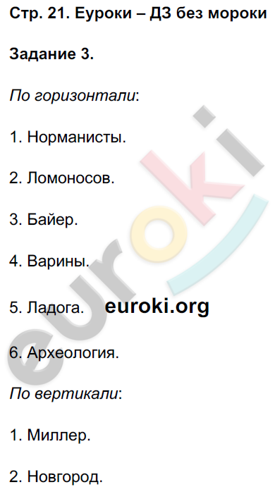 Рабочая тетрадь по истории России 6 класс. Часть 1, 2. ФГОС Чернова. К учебнику Торкунова Страница 21