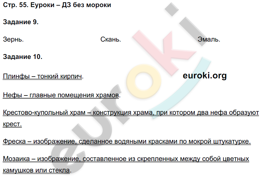 Рабочая тетрадь по истории России 6 класс. Часть 1, 2. ФГОС Чернова. К учебнику Торкунова Страница 55