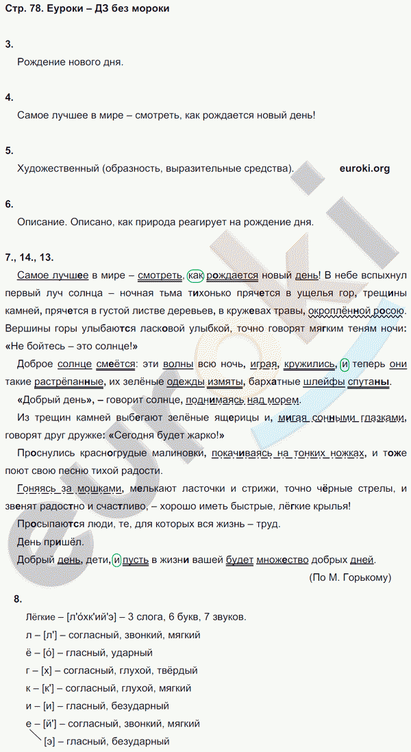 Рабочая тетрадь по русскому языку 7 класс. Комплексный анализ текста (КАТ) Малюшкин Страница 78