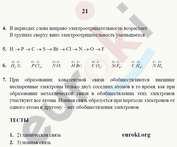 Рабочая тетрадь по химии 8 класс. ФГОС Микитюк. К учебнику Габриелян Страница 21