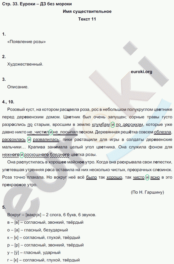 Рабочая тетрадь по русскому языку 6 класс. Комплексный анализ текста (КАТ) Малюшкин Страница 33