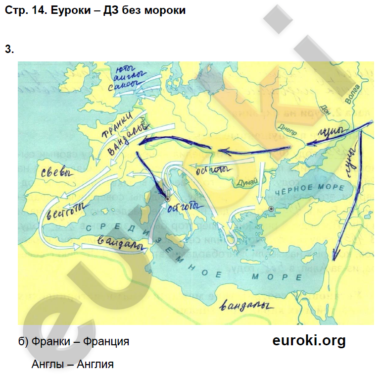 Рабочая тетрадь по истории Средних веков 6 класс. ФГОС Петрова. К учебнику Бойцова Страница 14