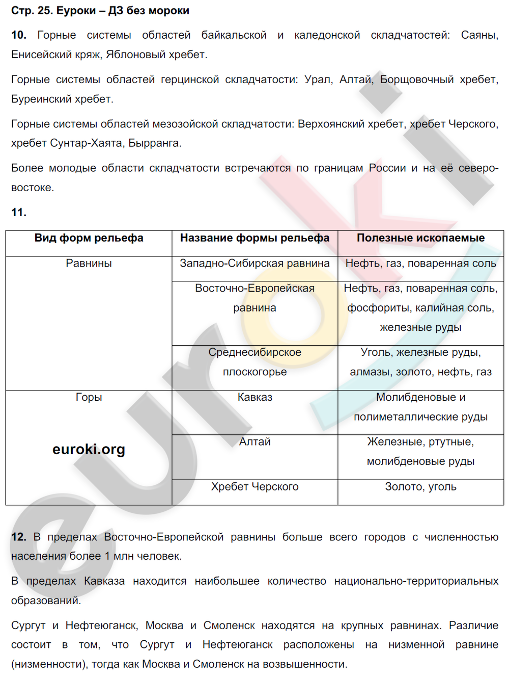 Тетрадь-тренажёр по географии 8 класс. ФГОС Ольховая, Банников Страница 25