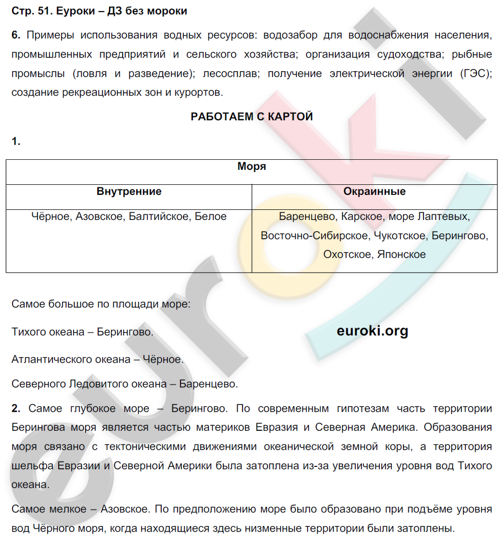 Тетрадь-тренажёр по географии 8 класс. ФГОС Ольховая, Банников Страница 51