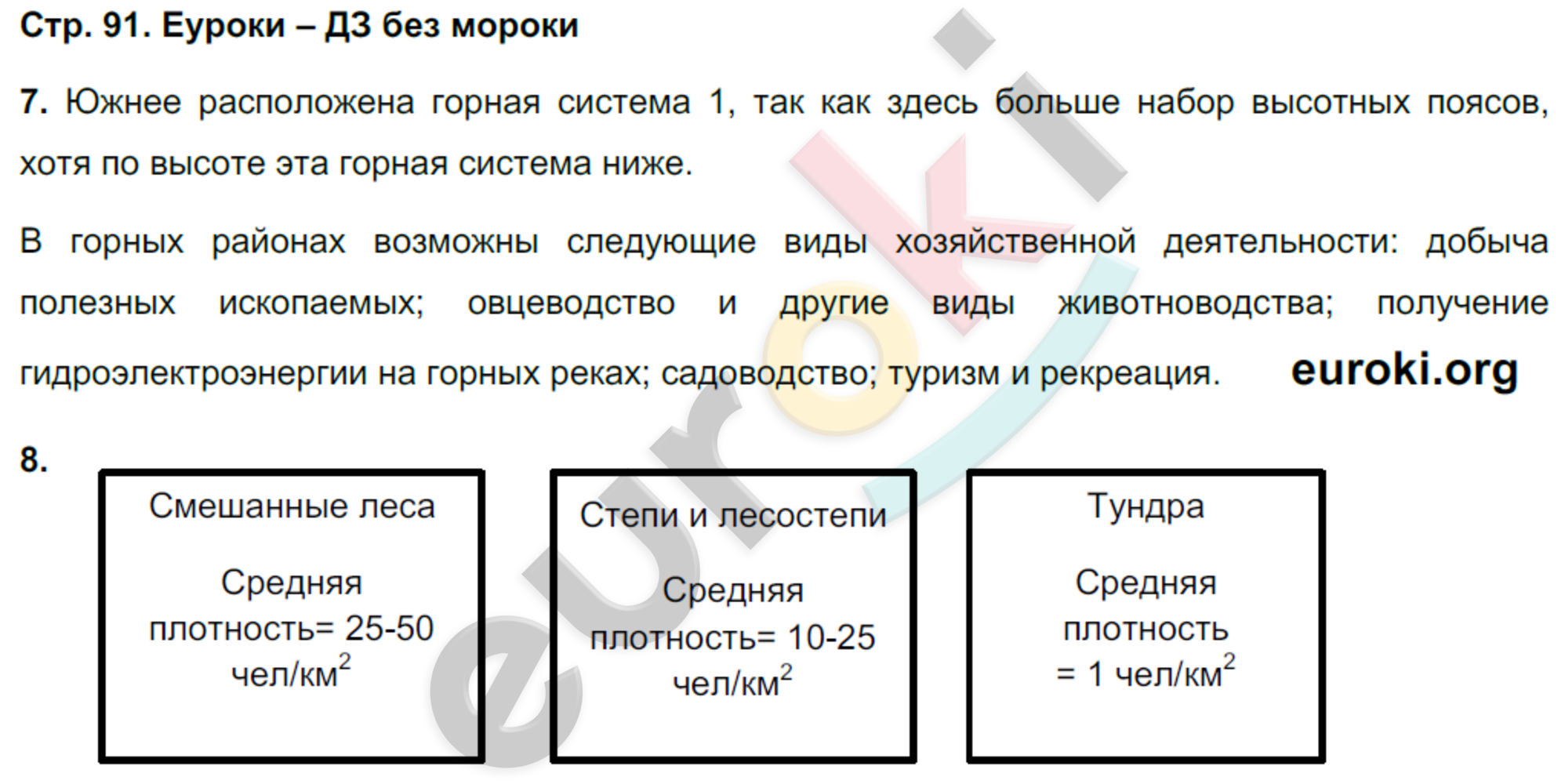 Тетрадь-тренажёр по географии 8 класс. ФГОС Ольховая, Банников Страница 91