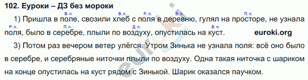 Русский язык 4 класс Полякова Задание 102