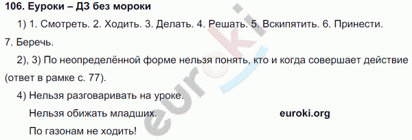 Русский язык 4 класс Полякова Задание 106