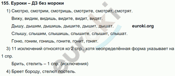 Русский язык 4 класс Полякова Задание 155