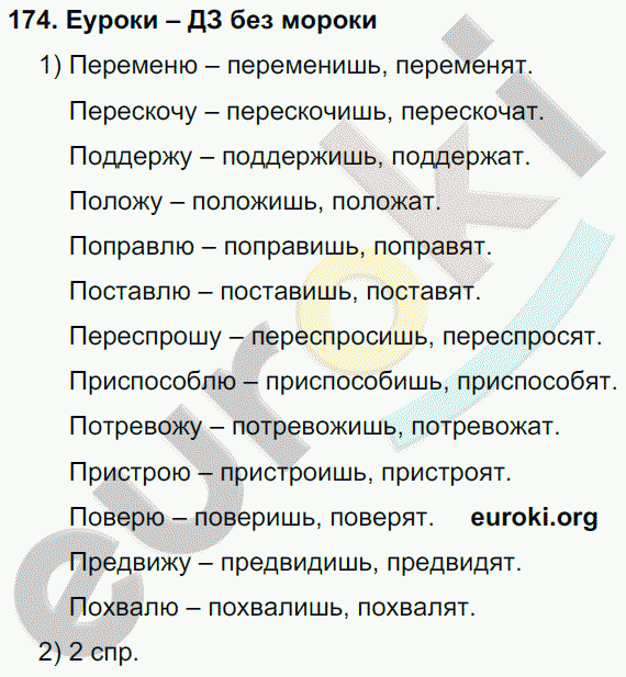 Русский язык 4 класс Полякова Задание 174