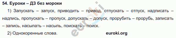 Русский язык 4 класс Полякова Задание 54