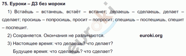 Русский язык 4 класс Полякова Задание 75