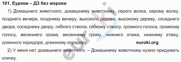 Русский язык 4 класс Полякова Задание 101
