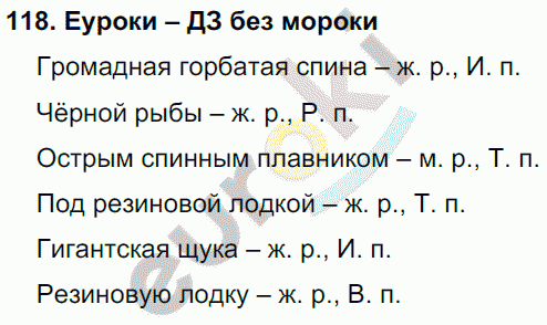 Русский язык 4 класс Полякова Задание 118