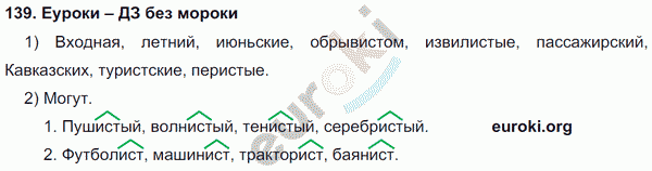 Русский язык 4 класс Полякова Задание 139