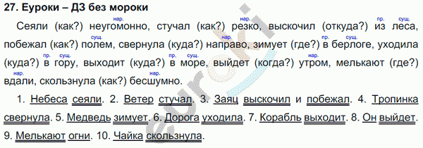 Русский язык 4 класс Полякова Задание 27