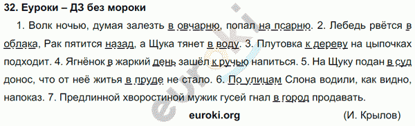 Русский язык 4 класс Полякова Задание 32