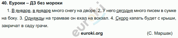 Русский язык 4 класс Полякова Задание 40