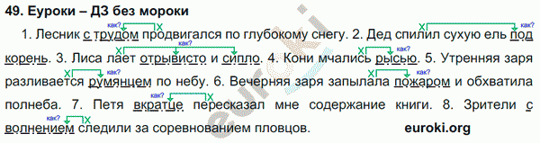 Русский язык 4 класс Полякова Задание 49