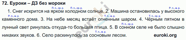 Русский язык 4 класс Полякова Задание 72