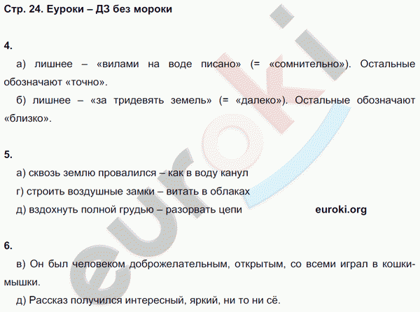 Тесты по русскому языку 6 класс. Часть 1, 2 Книгина Страница 24