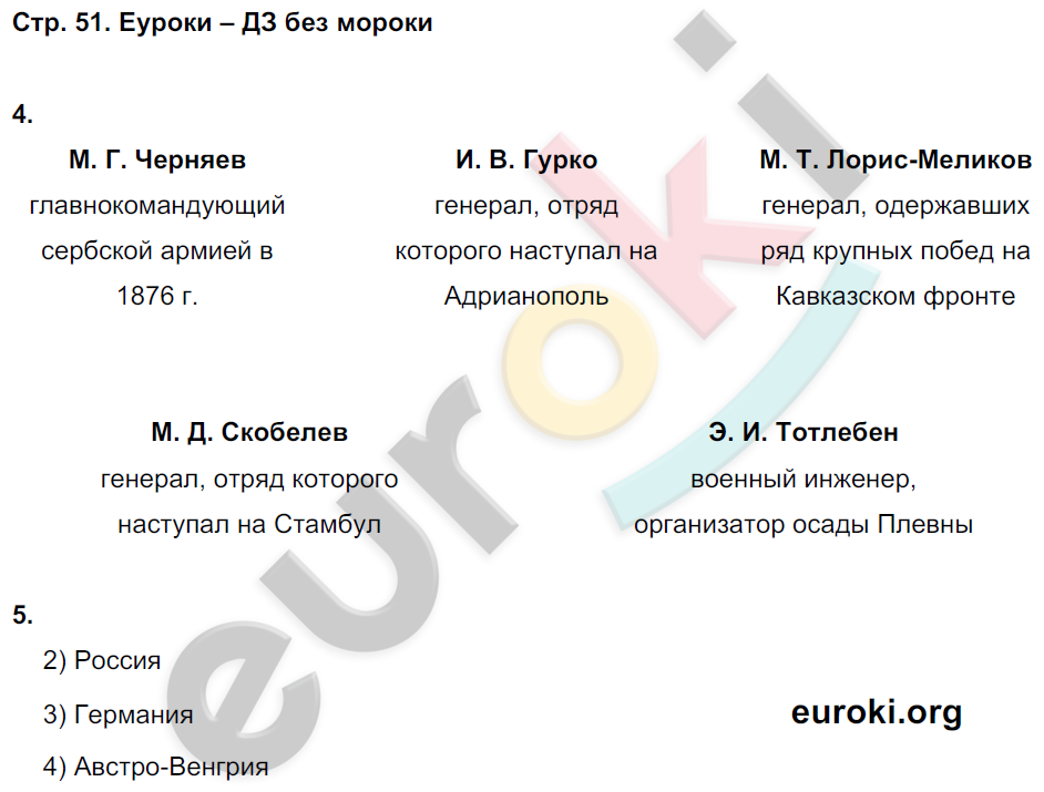 Рабочая тетрадь по истории России 9 класс Симонова, Клоков Страница 51