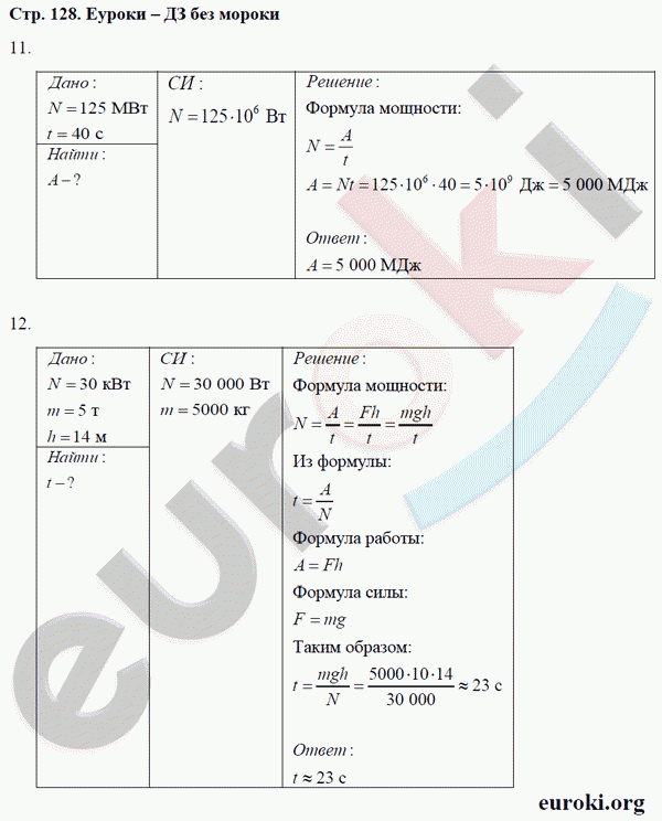 Рабочая тетрадь по физике 7 класс Касьянов, Дмитриева Страница 128