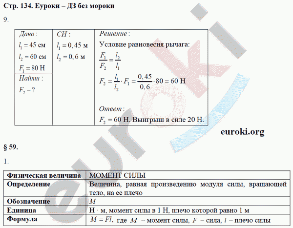 Рабочая тетрадь по физике 7 класс Касьянов, Дмитриева Страница 134